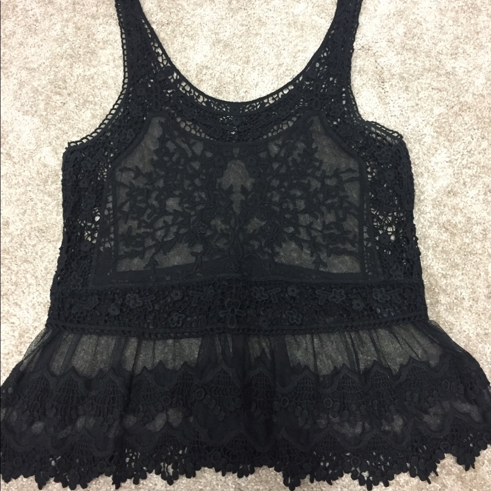 Express Black Lace Tank